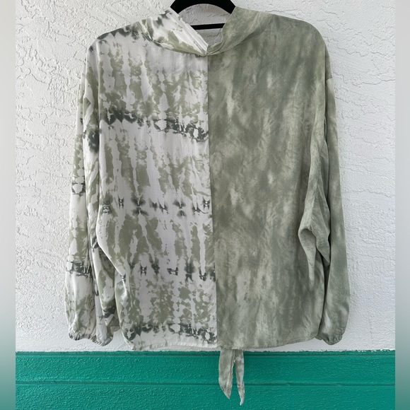 Surf Gypsy Wrap Top Tie Dye Tie Front Long Sleeves Medium Cover Up Shrug Medium - Picture 2 of 13